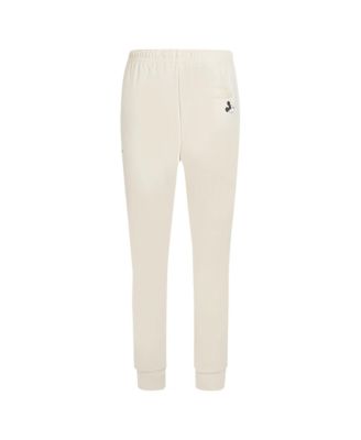Women's Cream Mickey Mouse Hellow Mellow Fleece Jogger Pants