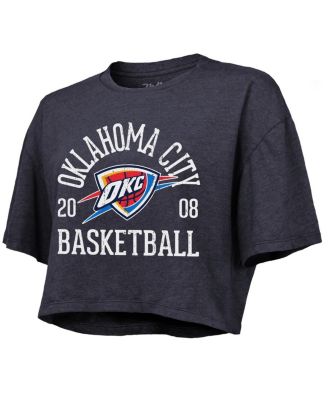 Women's Navy Oklahoma City Thunder Boxy Crop Top