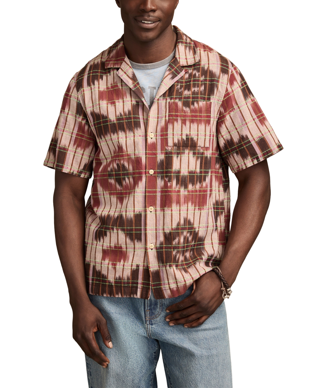 Men's Dye-Pattern Shirt - Brown Multi