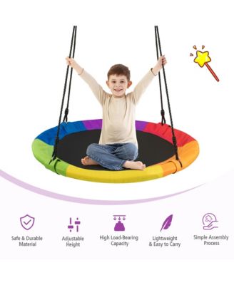 40'' 770 lbs Flying Saucer Tree Swing Kids Gift w/ 2 Tree Hanging Straps