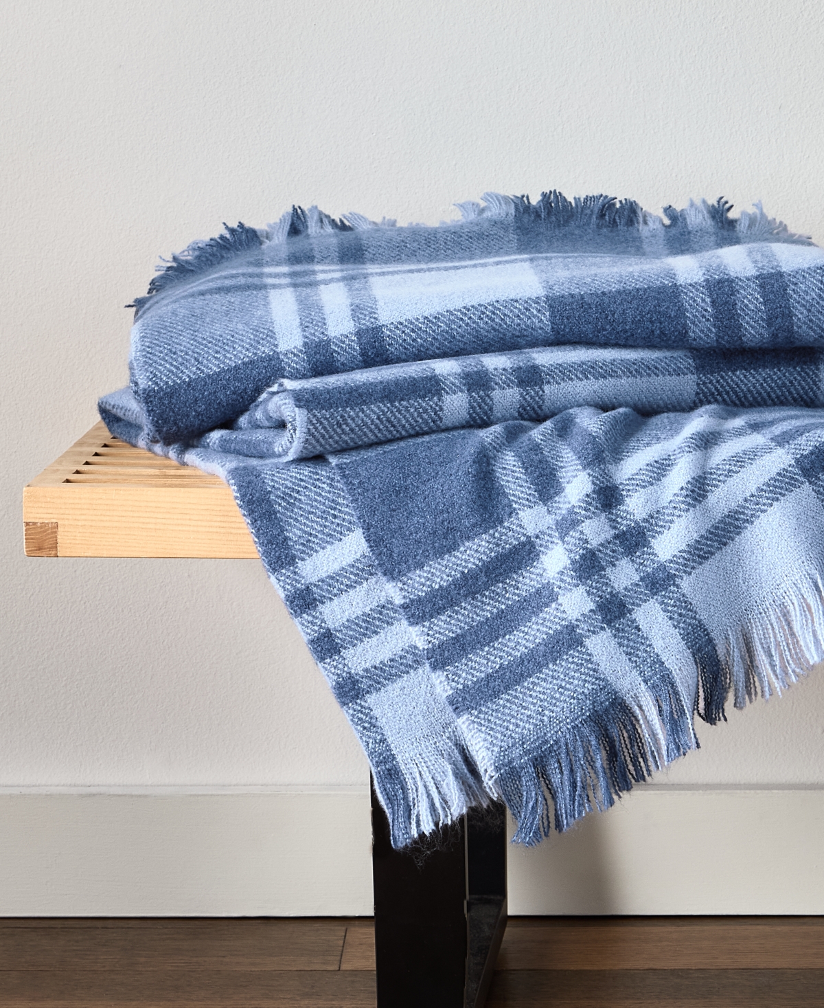 Arch Studio Cozy Plaid Throw, 50" X 60", Exclusively For Macy's In Blue