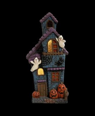 22.75" LED Lighted Haunted House with Ghosts Halloween Decoration