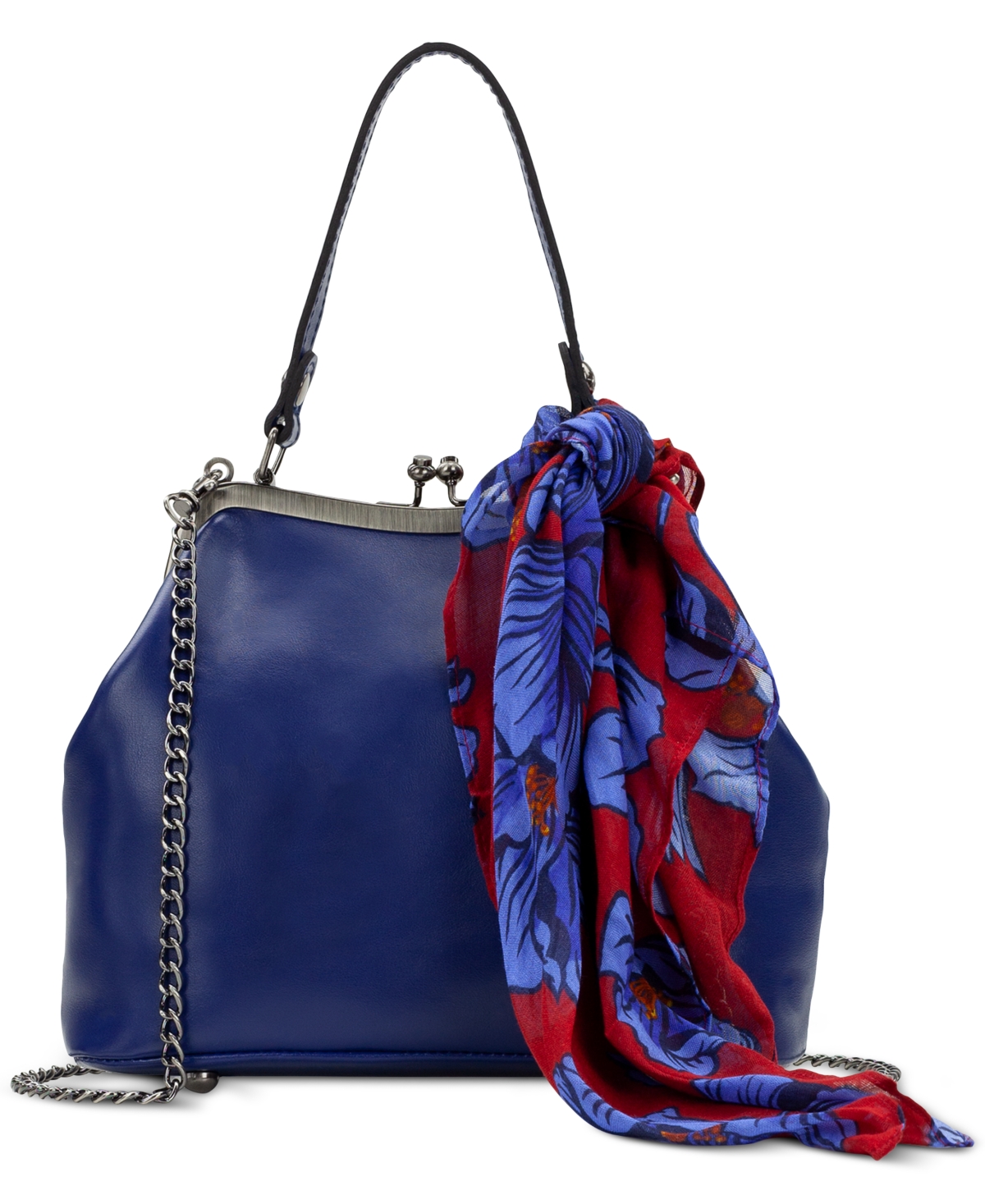 Patricia Nash Laureana Kisslock Small Satchel Bag In Blue