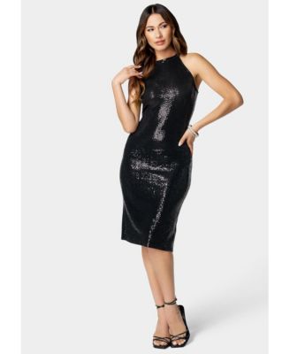 Bebe - Juniors' Sleeveless Disco Dot Midi Dress