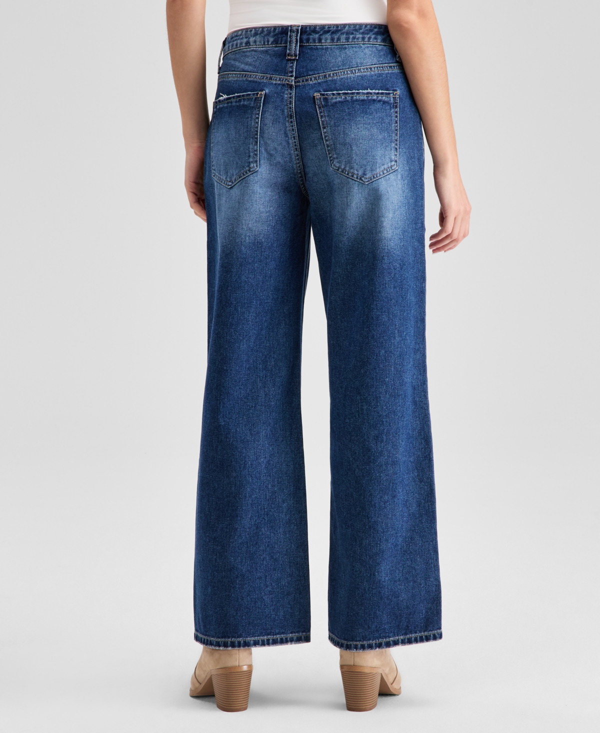 And Now This Women's Seamed Straight-leg Jeans, Exclusively At Macy's In Blue