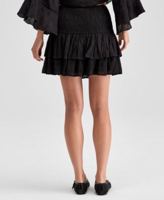 Women's Smock-Waist Tiered Skirt, Exclusively at Macy's
