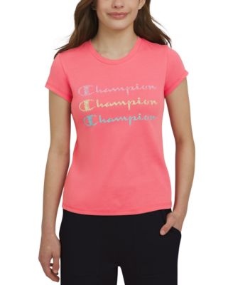 Champion - Big Girls Short-Sleeve Logo Graphic T-Shirt
