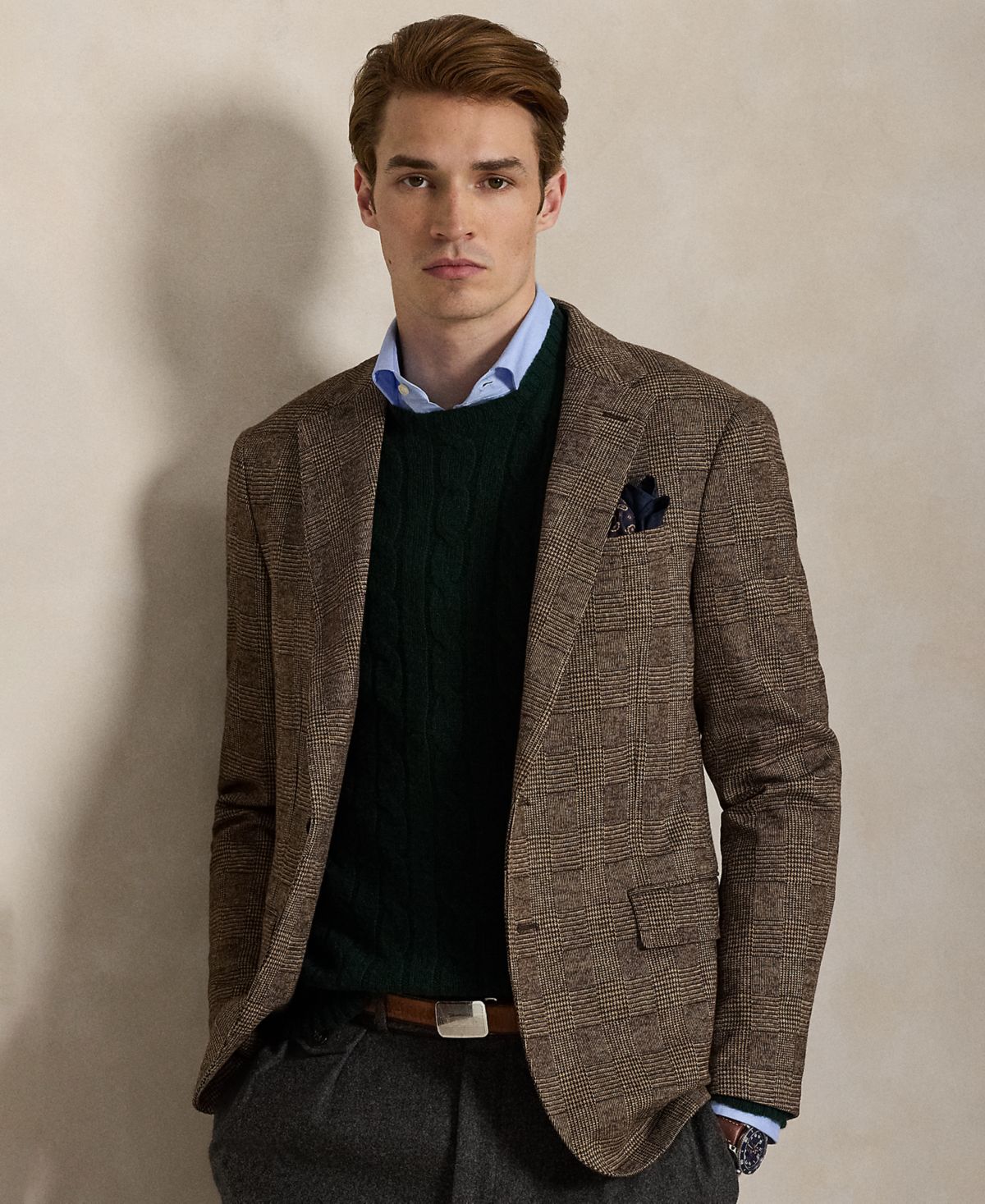 Мужское спортивное пальто Polo Soft Modern Glen в клетку