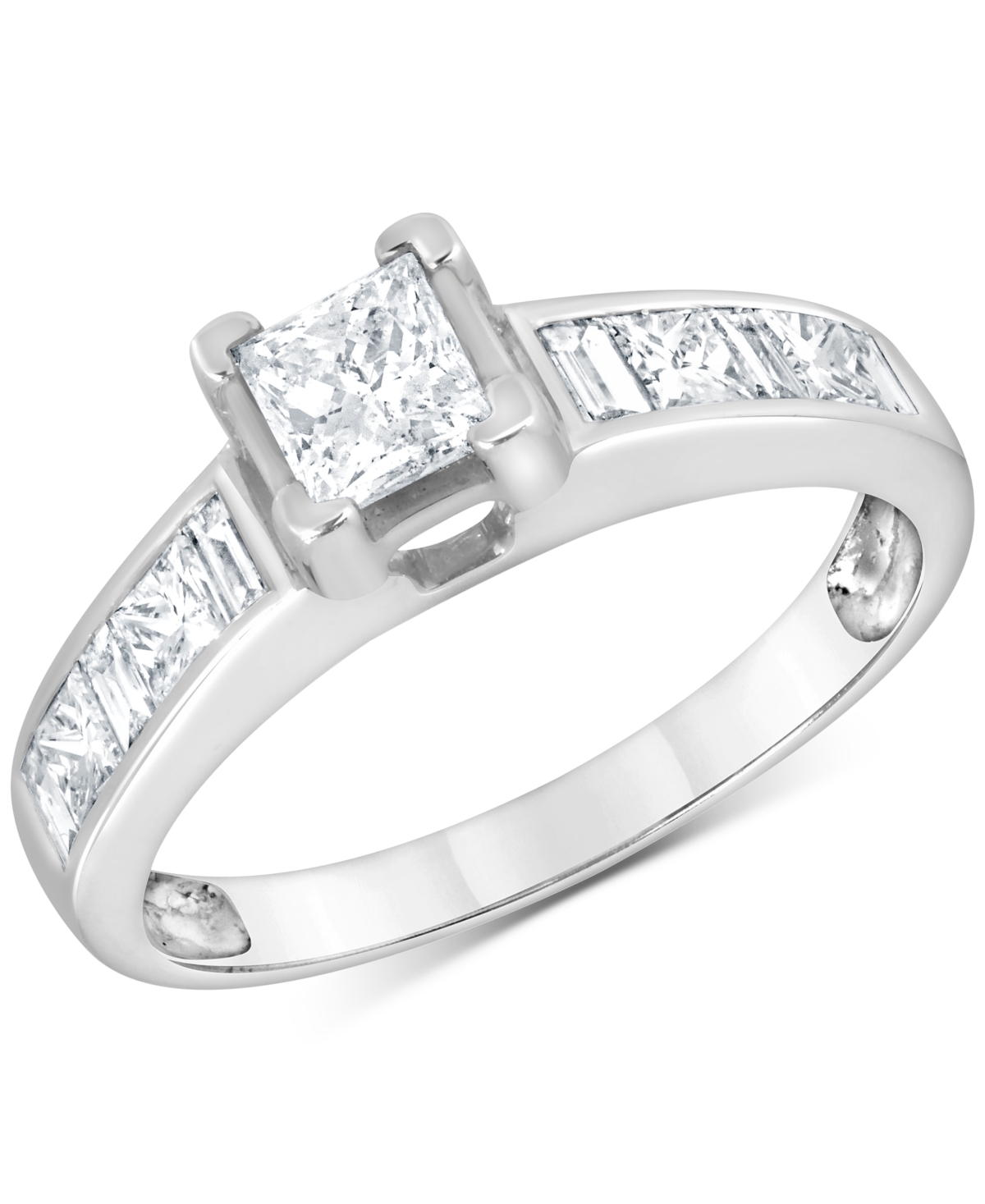 Diamond Princess-Cut Engagement Ring (1 ct. t.w.) in 14k White Gold - White Gold