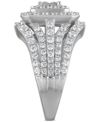 Diamond Princess Quad Halo Cluster Engagement Ring (2-1/4 ct. t.w.) in 14k White Gold