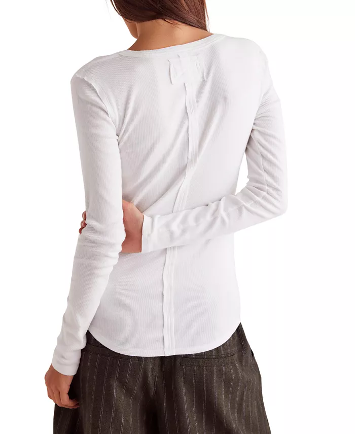 Women's Long-Sleeve Henley Top - thumbnail 3