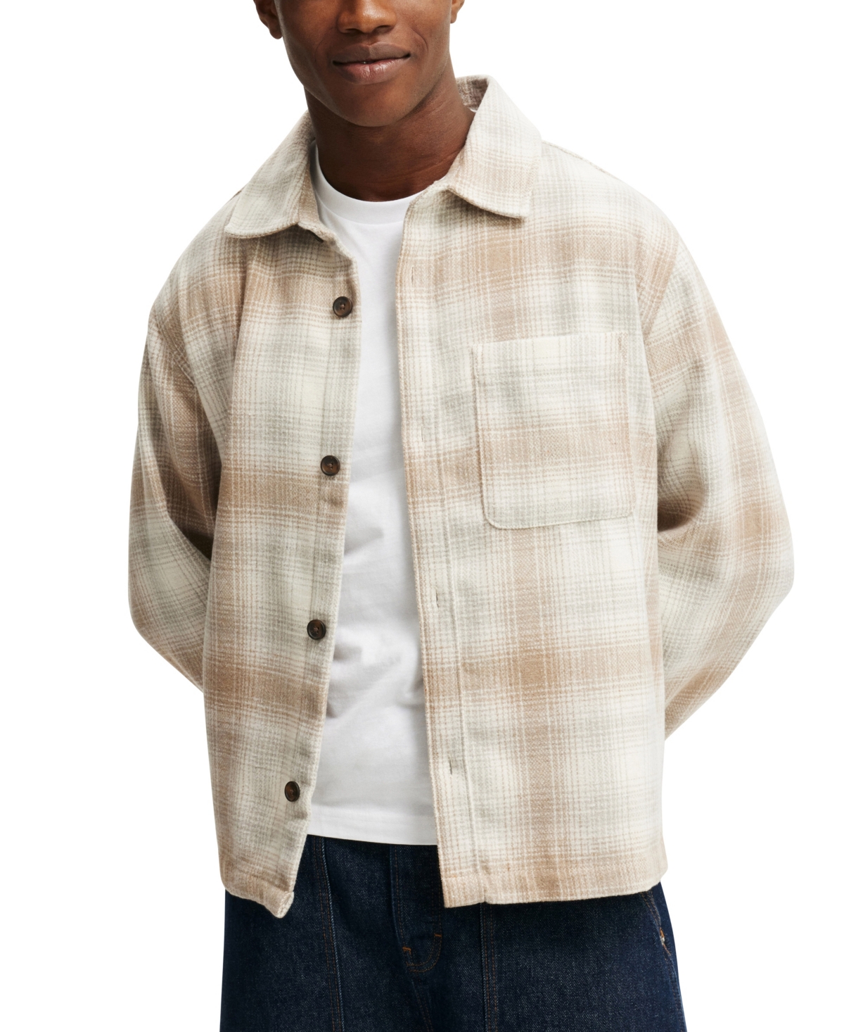 Cotton On Boxy Overshirt In White