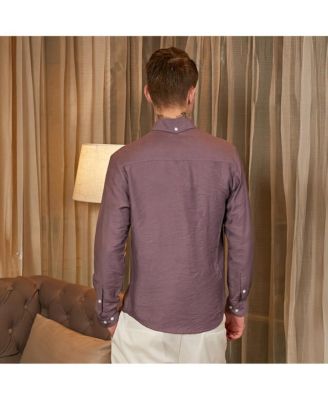 Men's Grape Purple Breezy Wrinked Relaxed Shirt