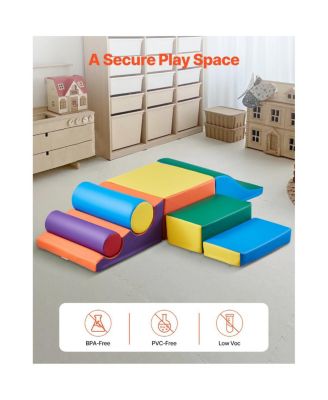 Toddler 7 Piece Foam Climbing Blocks Set Preschoolers Indoor Play