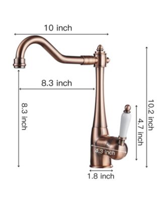 Traditional Single-Handle Standard Kitchen Sink Faucet in Matte Black