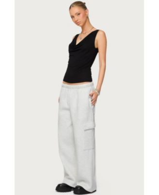 Women's Wide Leg Cargo Sweatpants