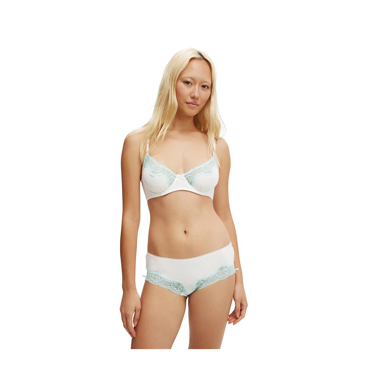 Women's Sabrina Lace Underwire Bra - Adrift blue