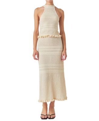 Women's Knit Pointelle Racerback Top