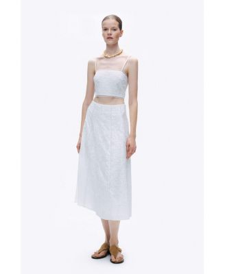 Women's Embroidery Detail Midi Skirt