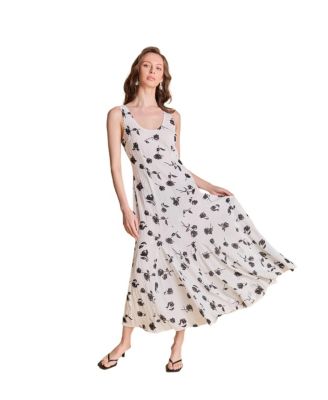Women's Floral Print Chiffon Maxi Dress