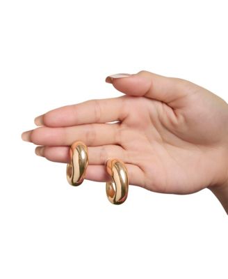 Sculpted Gold-Tone Hoop Earrings