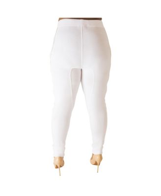 Plus Size Zipper Trim Jogger Pants