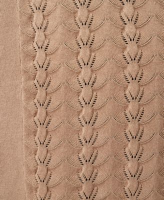 Plus Size Pointelle Cardigan Sweater