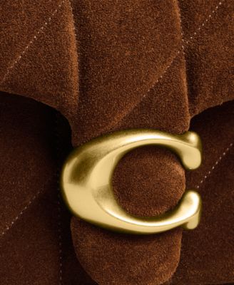 Quilted Tabby Small Suede Shoulder Bag 20