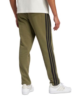 Men's Essentials 3-Stripes Regular Open Hem Fleece Pants