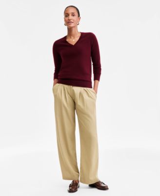 Charter Club - Women's V-Neck Long-Sleeve Sweater