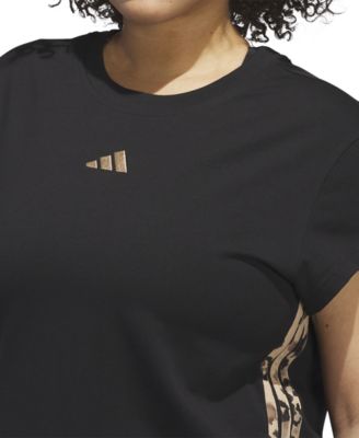 Plus Size Essentials Animal AOP cotton T-Shirt