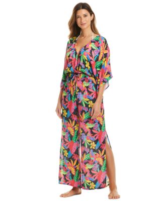 Bleu by Rod Beattie - Women's Extra Bold Printed Cover-Up Jumpsuit