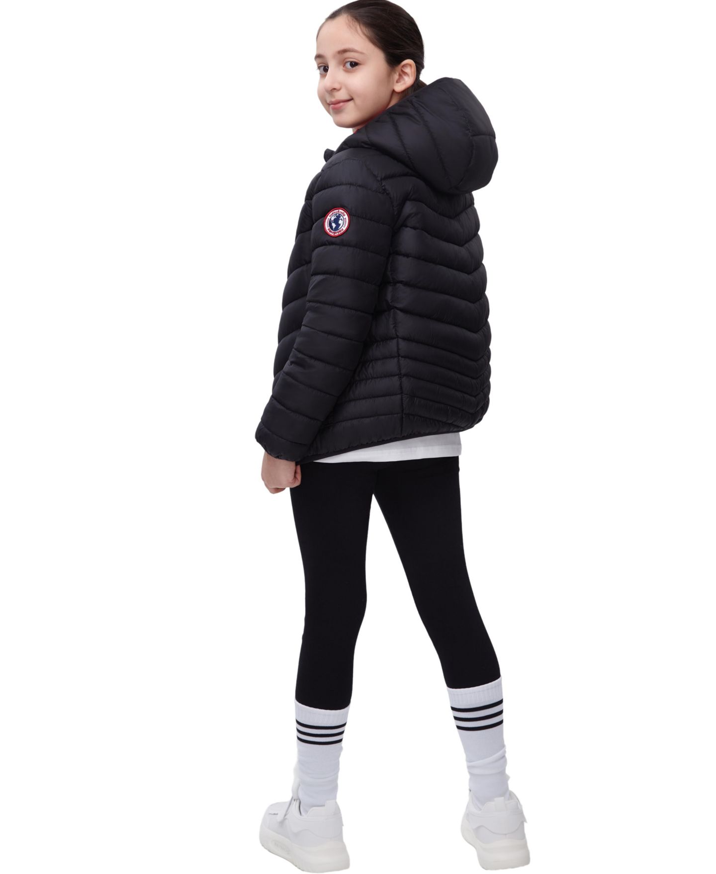 Куртка Rokka&Rolla Reversible Lightweight Puffer для девочек, цвет: Ежевичный — фото 6