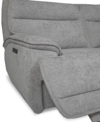 Ozryn 6-Pc. Fabric Sectional with Console and 3 Power Motion Chairs, Exclusively at Macy's