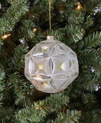 Gilded Glamour Gold Molded Glass Ball Ornament, Macy's Exclusive