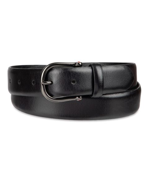 Мужской ремень Tommy Hilfiger Nautical Feather Edge Leather Belt, цвет: Чёрный