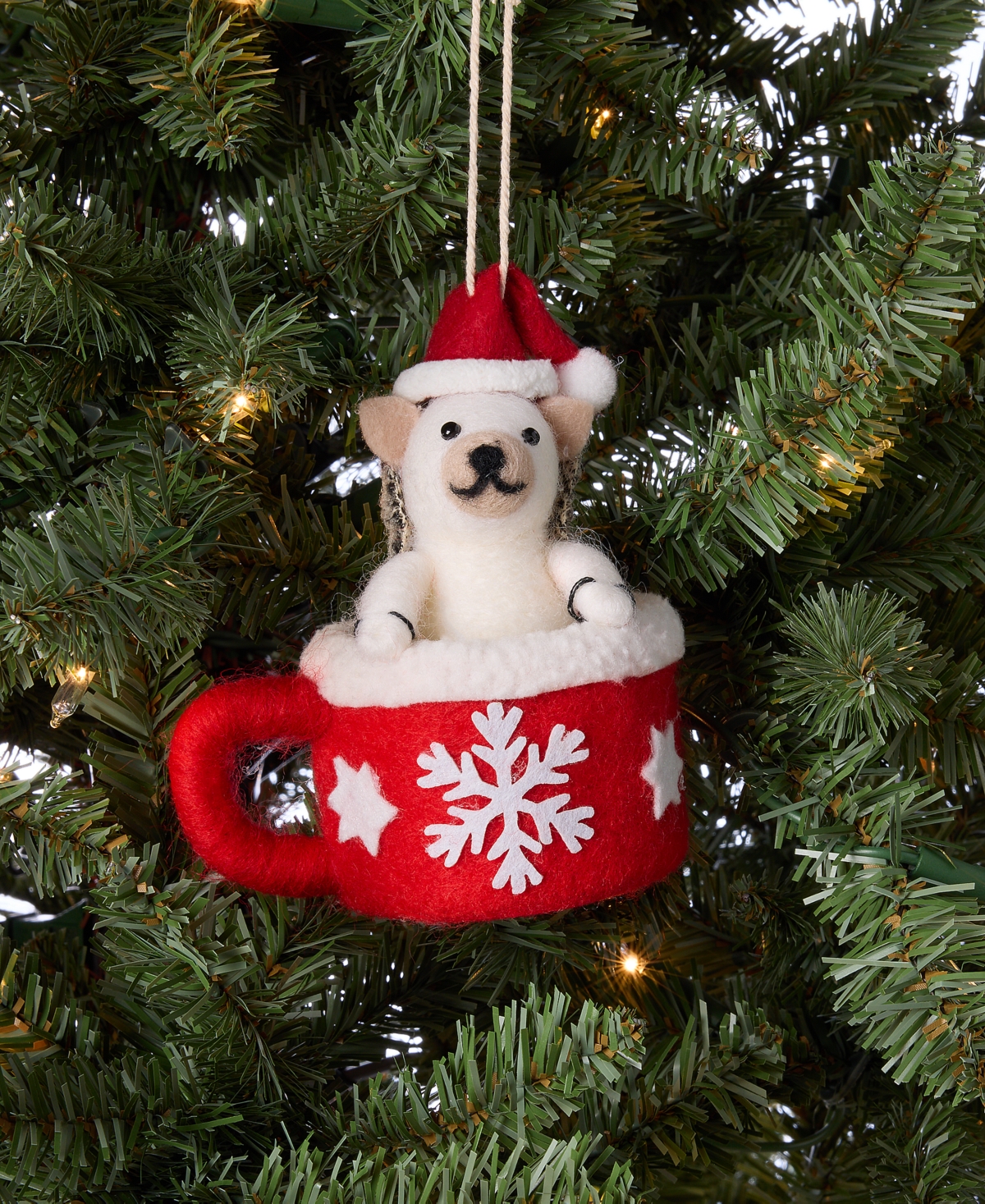 Holiday Lane Tiny Tidings Hedgehog In Mug Ornament, Macy's Exclusive In Transparent