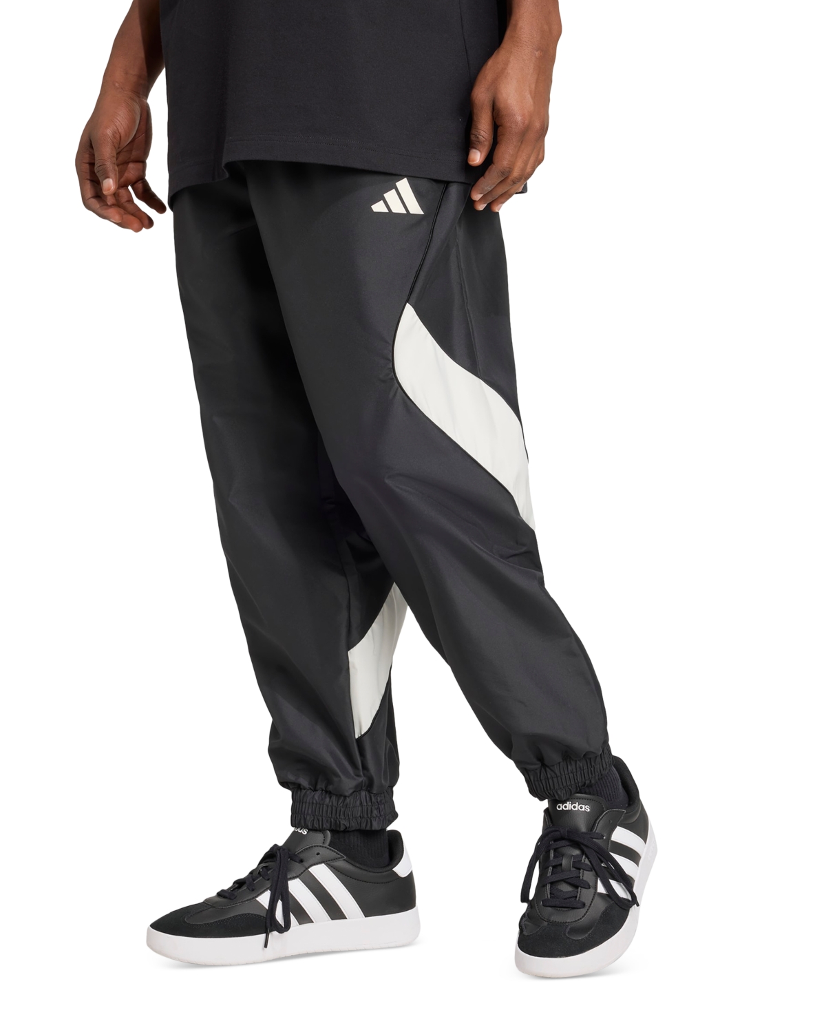 Men's Stadium Colorblocked Woven Logo Pants - Black/off White