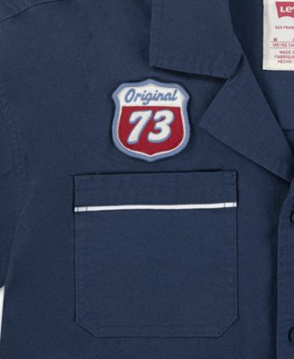 Big Boys Mechanic Short Sleeve Button-Up Shirt