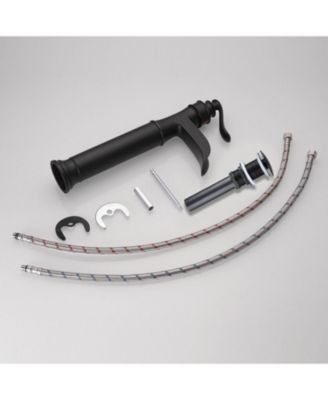 Waterfall Single Hole Single Handle Bathroom Vessel Sink Faucet with Pop-up Drain Assembly