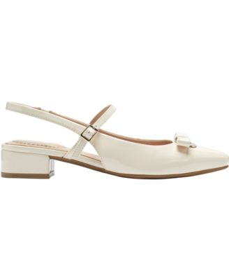Women's Adana Bow Slingback Block Heel Pumps