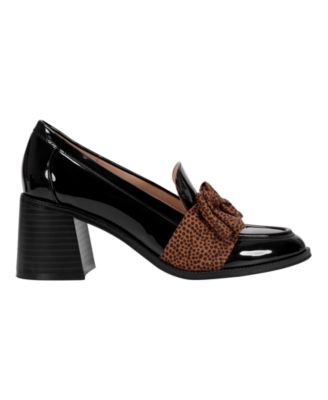 Women's Korrar Bow Stacked Block Heel Loafers