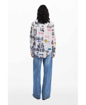 Women's Cotton shirt with letters