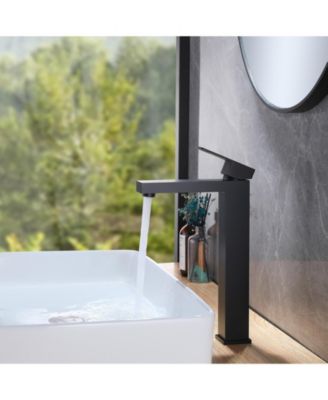 Single Hole Single Handle Bathroom Vessel Sink Faucet With Supply Hose