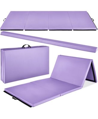 10ftx4ftx2in Folding Gym Mat 4-Panel w/ Carrying Handles & Folding Balance Beam