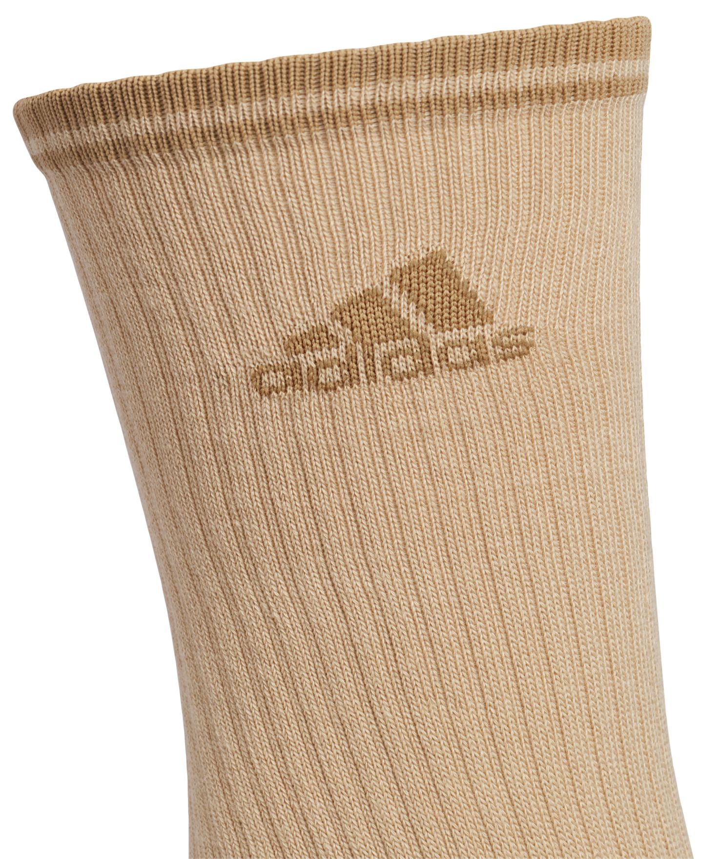 Мужские спортивные носки adidas Athletic Cushioned 2.0, набор из 6 пар, цвет: Песчаниковый бежевый / Белый — фото 2