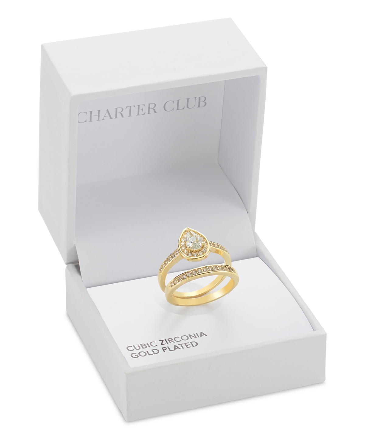 Charter Club Cubic Zirconia Bridal Set, Exclusively At Macy's In Gold
