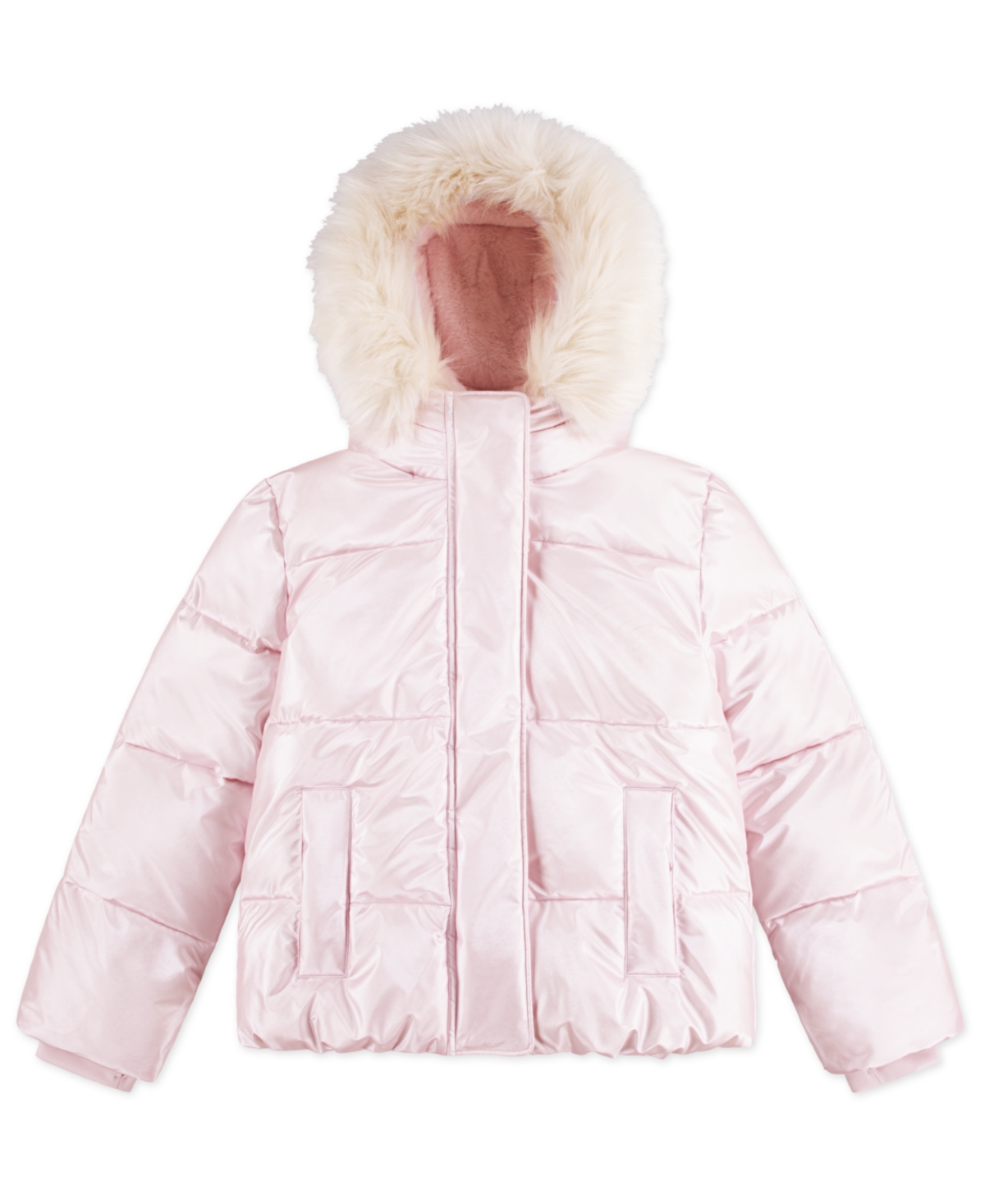 Abercrombie Girls Shiny Ultra Puffer Jacket In Pink