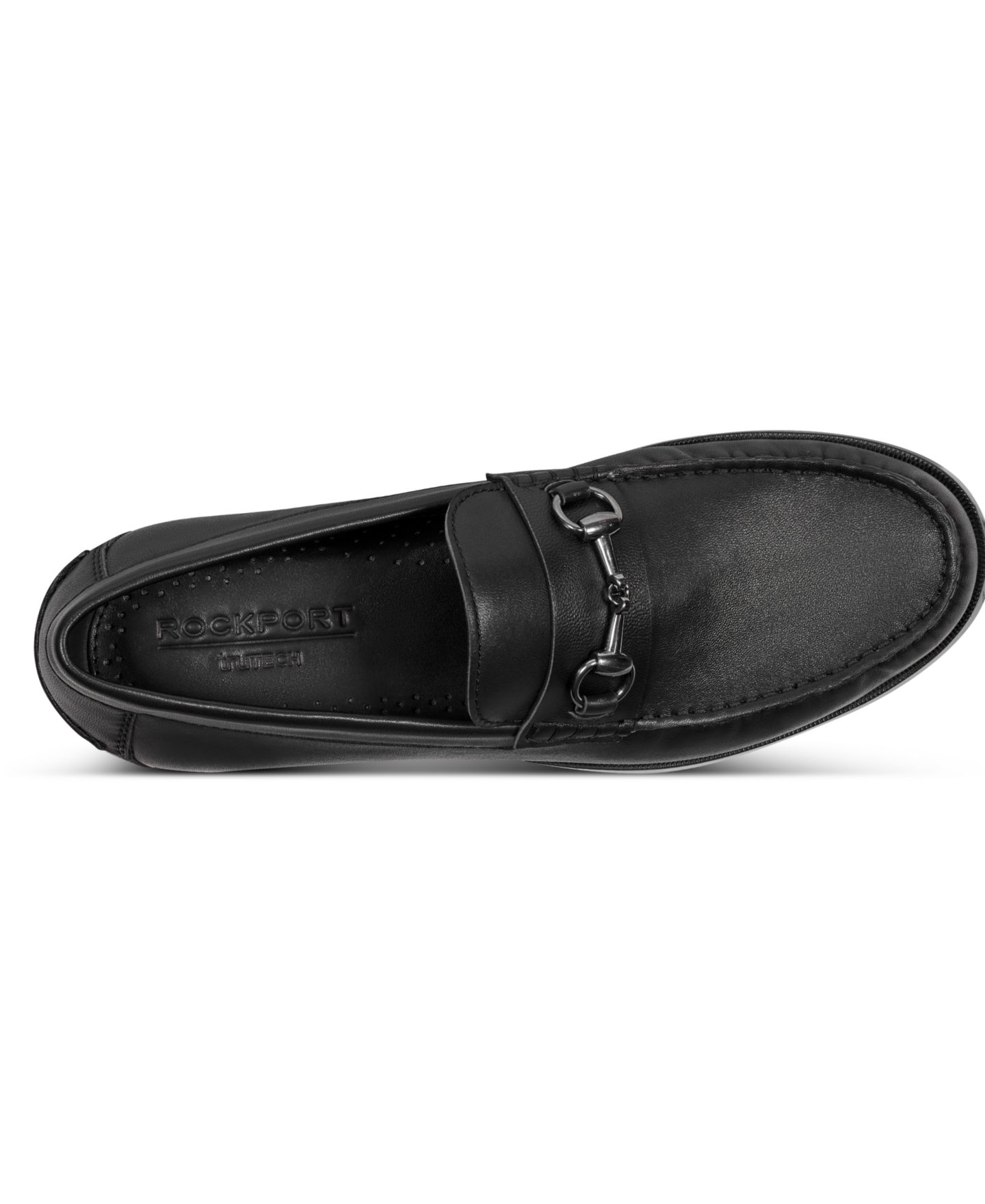 Мужские туфли Rockport Whit Dress Slip On Classic Bit, цвет: Чёрный кожаный — фото 3