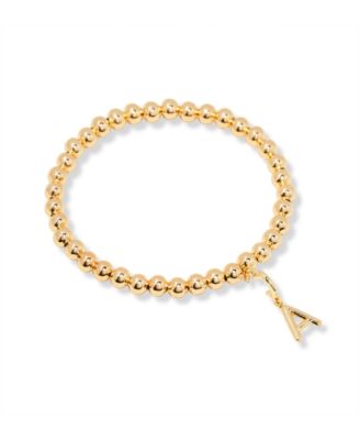 Gold Plated Makenna Initial Bracelet